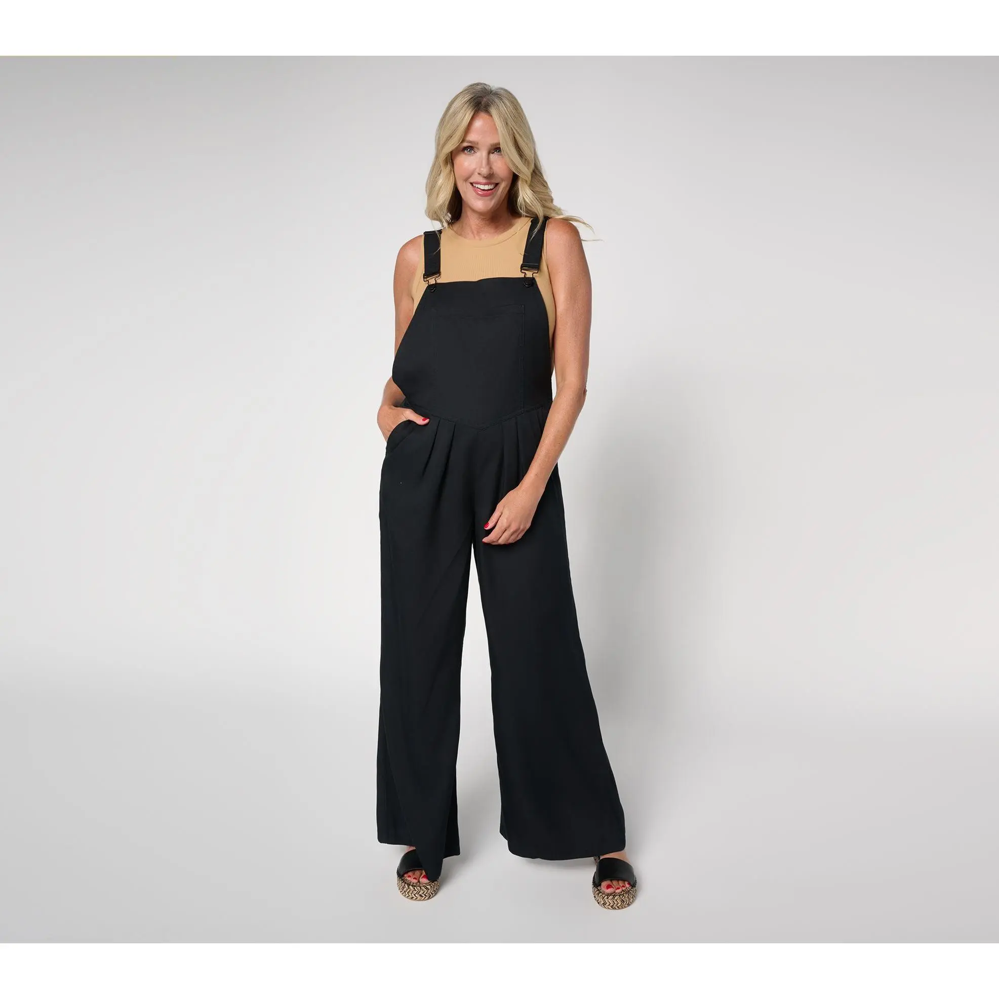 Me by Jennie Garth Regular Black Rinks Denim Overall
