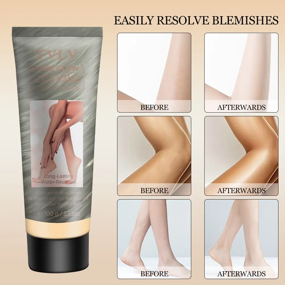 Women's Leg Concealer Highlighter Cream, Lightweight Body Concealer, Waterproof Sweatproof, 3 Colors Available, Suitable for Light and Tan Skin
