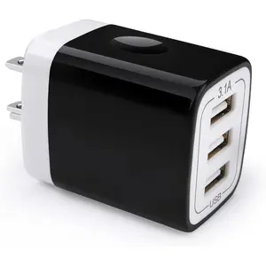 USB Wall Charger, 18W 3Amp Fast Multiple Ports USB Wall Charger Plug Cube Box Charger Block Compatible iPhone 15/14/13/12/11/Xs/XR/X/8/7/6, Samsung A14 A13 A53 S23 S22 S21 S10 S9 S8, Android, LG, Moto