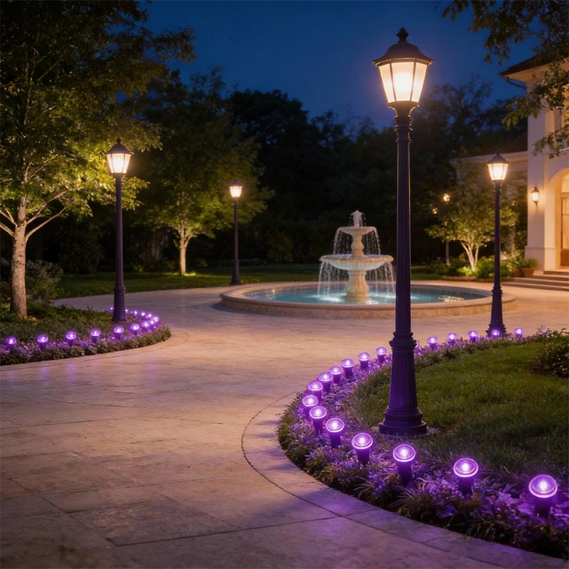 Outdoor string lights, landscape decorative lights 30 lamp heads Solar buried step lights IP44 waterproof street lights, suitable for steps, outdoor garden lights, paths, courtyards and lawns