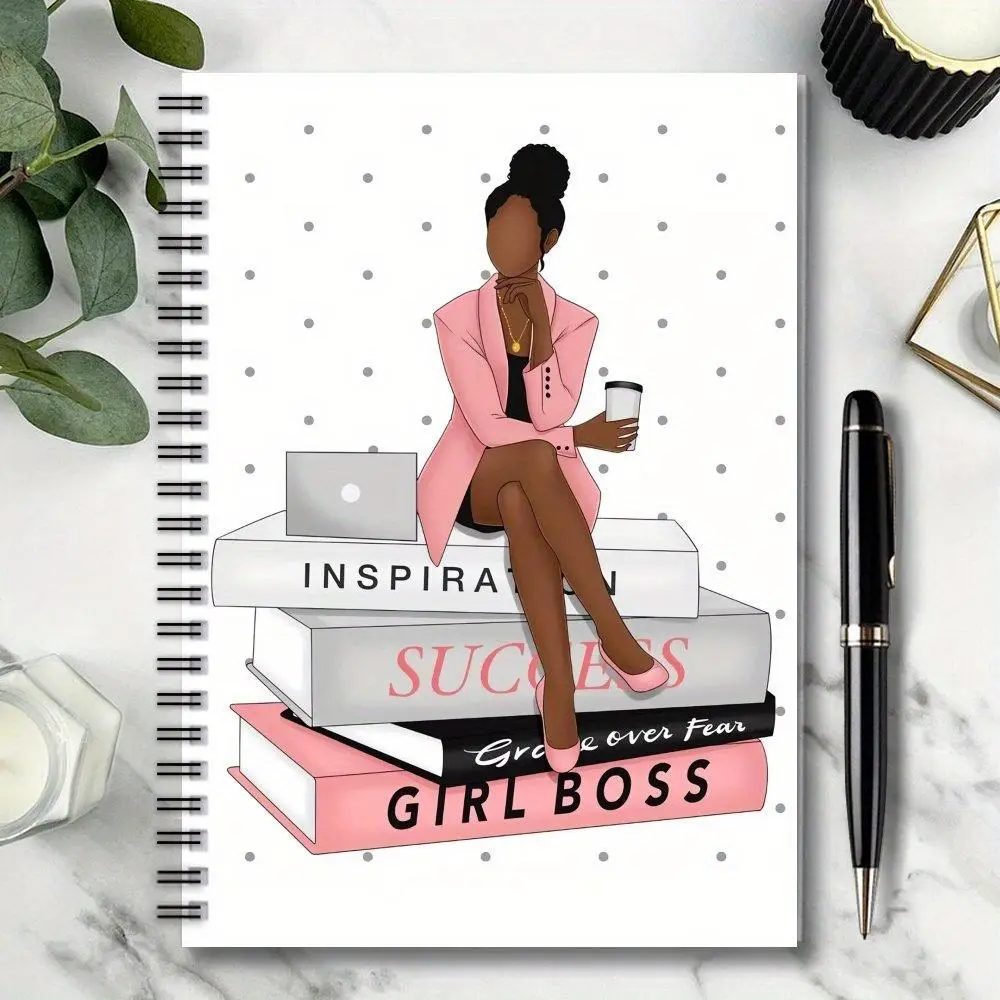 Girl Boss Themed Notepad, 1 Count Self-motivation Notepad, Suitable for Gifting to Friends, Family, Loved Ones, Or Yourself, Self Improvement Journal, Stationery Office Supplies, Girly Office Supplies