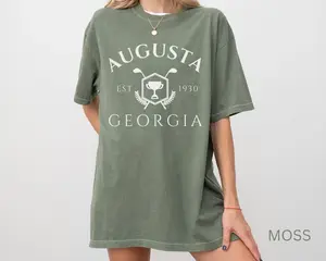 Augusta Georgia Comfort Colors Cotton T-shirt Vintage Golf Shirt Gift Her Him Golfer