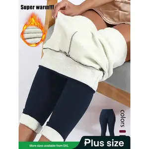 Plus-size high-waisted leggings, coffee velvet warm leggings, high elasticity, four-way stretch, tummy control, women’s casual wear GARMENTARY