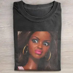Youth and Adult Side Eye Doll Meme Shirt, Funny Reaction Face Tee, Sassy Viral Meme Graphic T Shirt,Unisex Tee