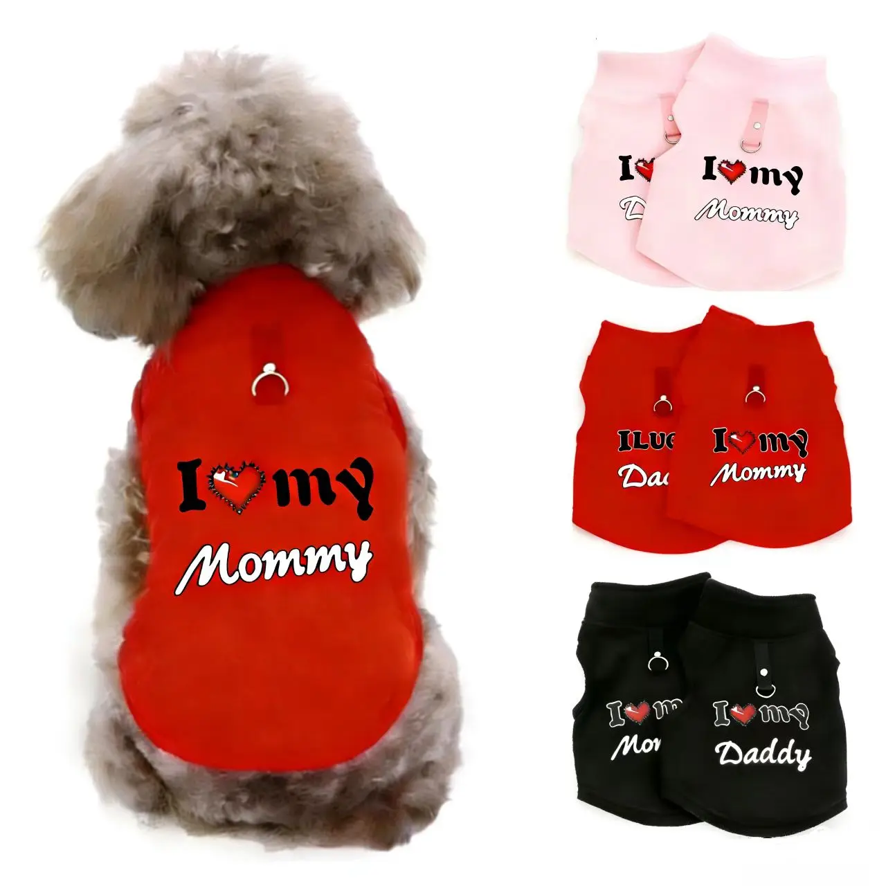 Set of 2 Pet Clothes, Autumn Winter Warm Pet Sweatshirts, Fleece Lined, Cat Dog Puppy Poodle Knit Sweaters, Comfortable and Cozy, Valentine Pet Vest, Husky Clothes