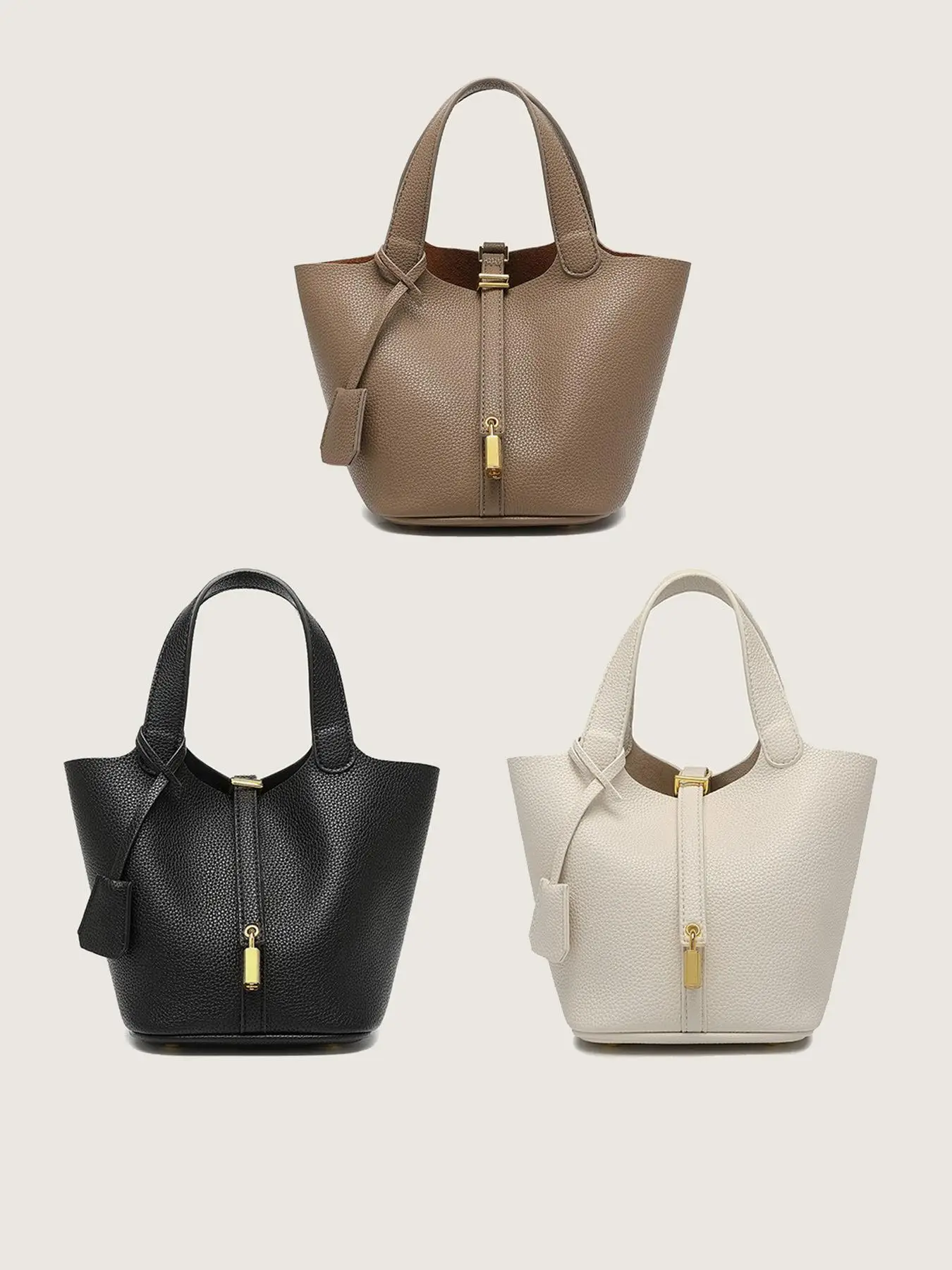 Women's Solid Color Handbag, Fashionable PU Leather Shoulder Bag for Daily Used, Casual Trendy Versatile High-quality Daily Commuting Bag