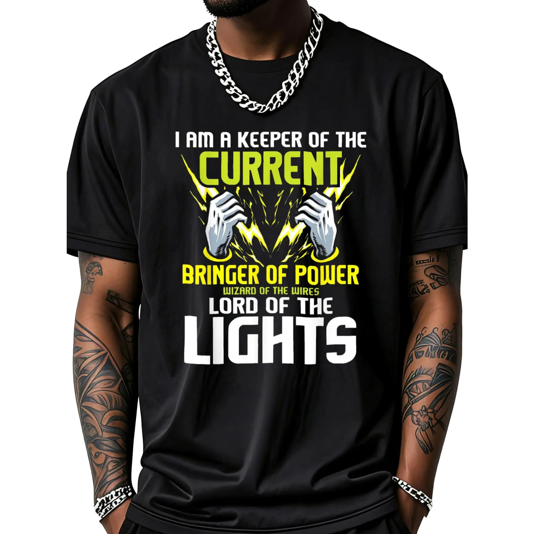 I Am A Keeper of The Current - Lineman Electrician Repairmen T-Shirt
