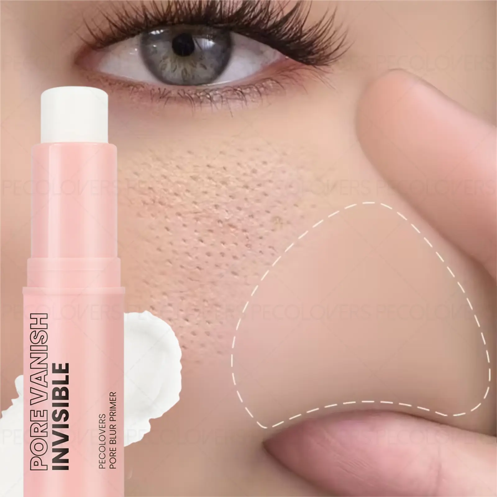 1PC Waterproof, Glossy, Moisturizing, and Oil-controlling, It Creates A Smooth, Flawless Makeup Base, Covers Pores, and Makes Makeup More Natural and Fitting. Invisible Pore Primer, Suitable for All Skin Types, Cosmetic Makeup Coverage.