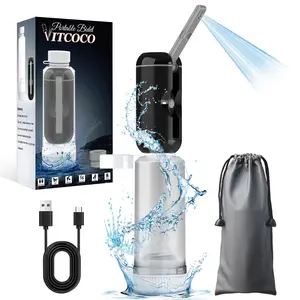 Portable Bidet for Travel, Rechargeable Travel Bidet Sprayer Fits Various Sizes of Water Bottles, Waterproof High Pressure Handheld Bidet for Women Men Personal Hygiene