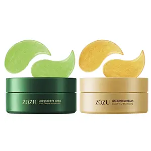 Avocado & Gold Eye Mask Set – Use Avocado Eye Mask During The Day And Gold Eye Mask At Night – Natural Moisturizing Eye Mask, Reduces Puffiness, Soothing Dry Skin, Eye Care Product For Daily Use