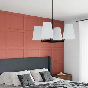 Modway Mercer 4-Light Pendant Light in White Bronze