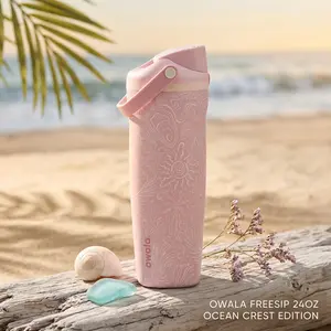 Owala FreeSip Sway 30oz Pink Coastal Bohemian Insulated Stainless Steel Water Bottle