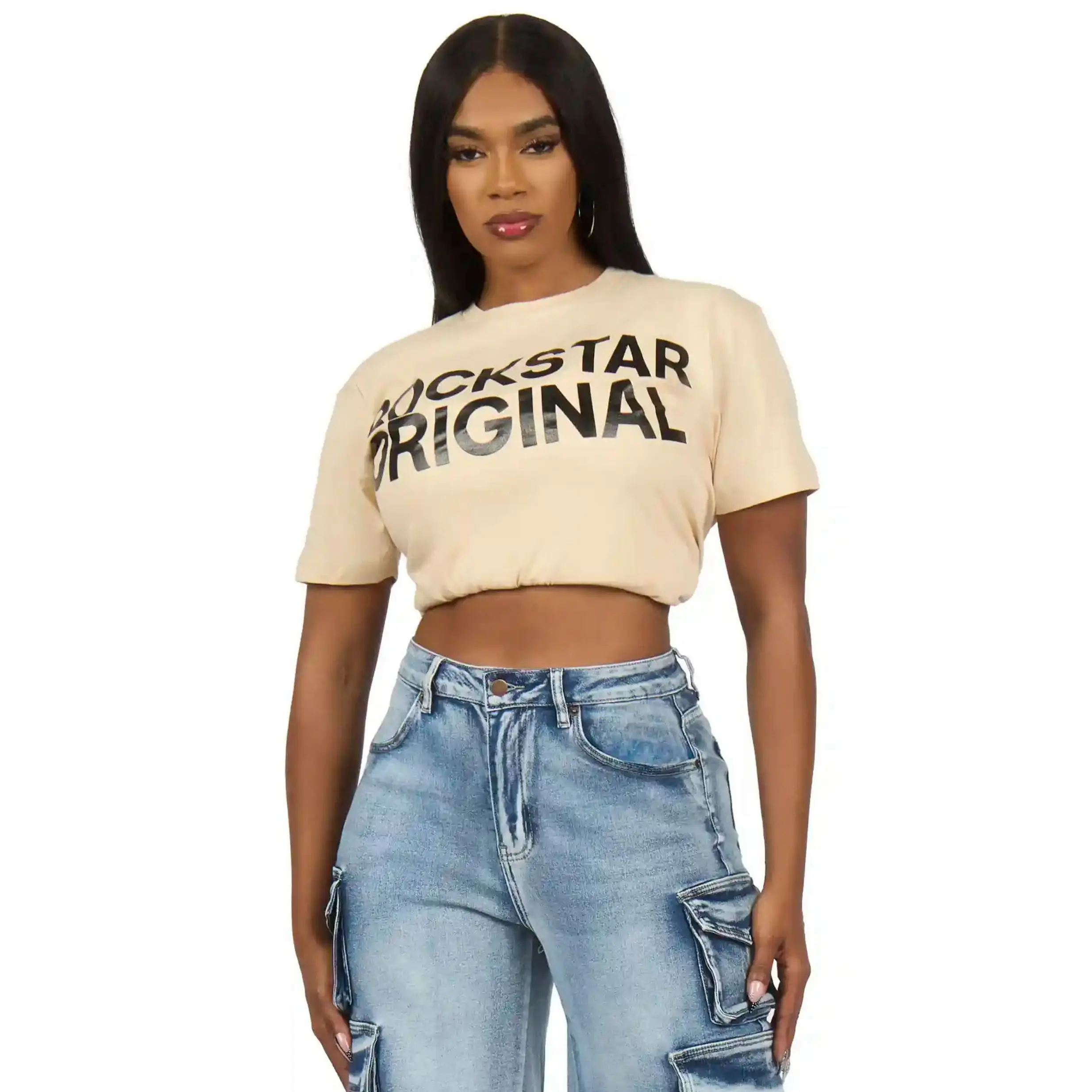 Reigna Beige Oversized Tee Reigna Beige Oversized Tee