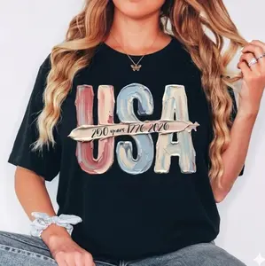 USA 250 Years Shirt, Patriotic America Shirt, 1776 2026 Freedom Shirt, Unisex July 4th Shirt, Print only- Not real Painting ZTT