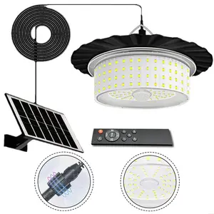 Solar Shed Light with Remote – 244 LEDs, 360° Pendant, IP65 Waterproof, Portable Outdoor for Barn, Gazebo, Garage, Patio, Yard