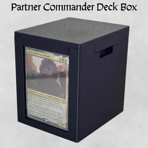 Partner Commander Deck Box - Magnetic With Space For Token Cards