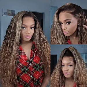 【NEW】Nadula 13x4 Honey Blonde Highlights Warm Soft Wet & Wavy Texture Lace Frontal Invisible Knots Put on and Go Wig Summervibes TikTokShopStockUp
