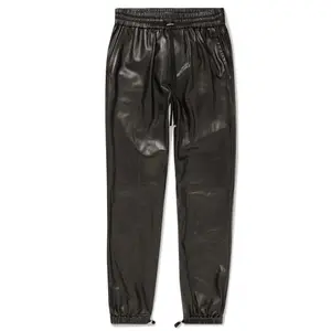 Amiri Leather Jogger Pants Black