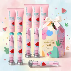 QUIYUM Watermelon Hand Care Travel Set, Portable Hand Soap Sheets & Niacinamide Hand Cream, Hydrating Moisturizing Cleansing Kit, Ideal Gift for Girls & Teens