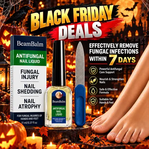 BEAMBALM Maximum Natural ANTIFUNGAL Liquid uses atriple-action formula to improve onychomycosis, reduceyellowing and thickening of nails, and quickly relieve itching.