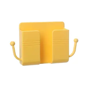 Wall Mounted Phone Charging Storage Box, TV Air Conditioner Remote Control Board Storage, Home Organization Rack, 1pc