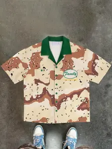 Men's All Over Print Short Sleeve Cow Print Shirt, Regular Fit Casual Retro Graphic Shirt, Men's Summer Top for Daily Wear