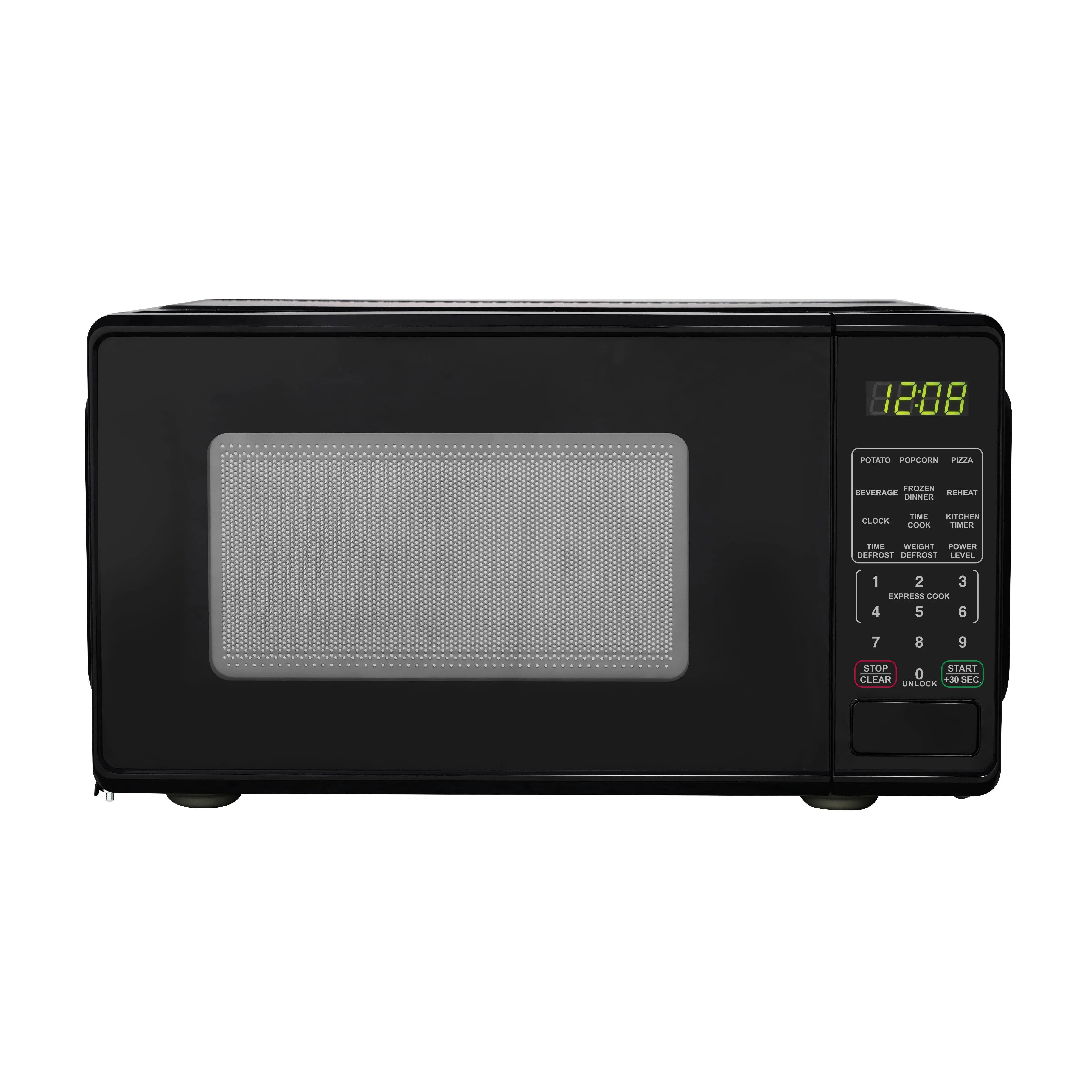 Mainstays 0.7 Cu ft Countertop Microwave Oven, 700 Watts, Black, New