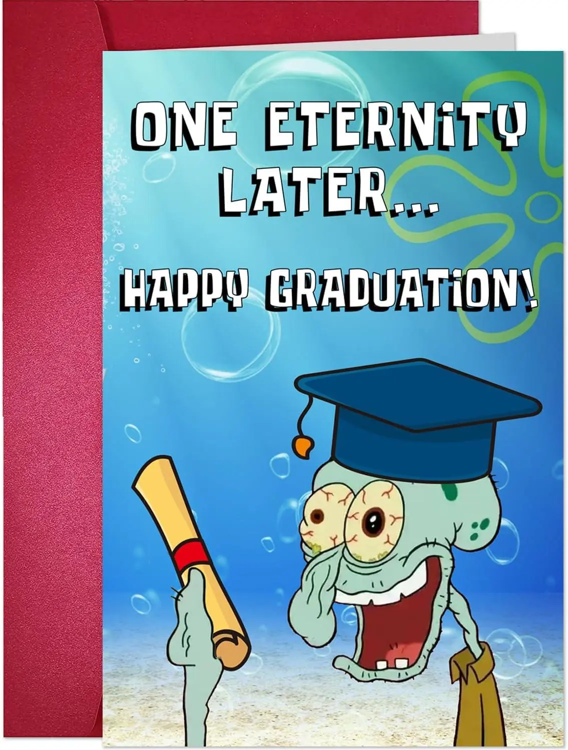 Graduation Card, Funny Congrats Grad Card for Kindergarten Preschool 5th Graduation High School College Students PHD