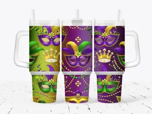 Mardi Gras Mask Tumbler