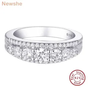 925 Sterling Silver Eternity Ring Wedding Band for Women 1.1ct Round White AAAAA Cz Size 4-13