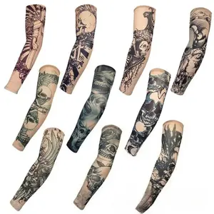 10 Pack Ice Silk Cooling Arm Sleeves, UV Protection Breathable Sun Sleeves, Stretch Tattoo Cover Arm Guards for Running, Cycling, Driving and All Outdoor Sports,summervibes