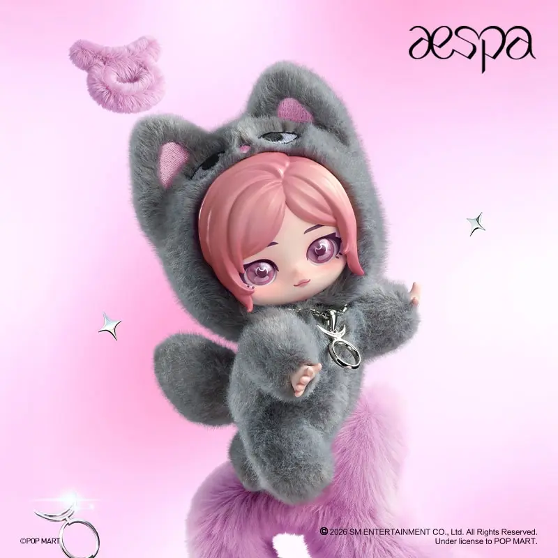 POP MART Aespa Fluffy Club Series Vinyl Plush Doll Pendant Blind Box