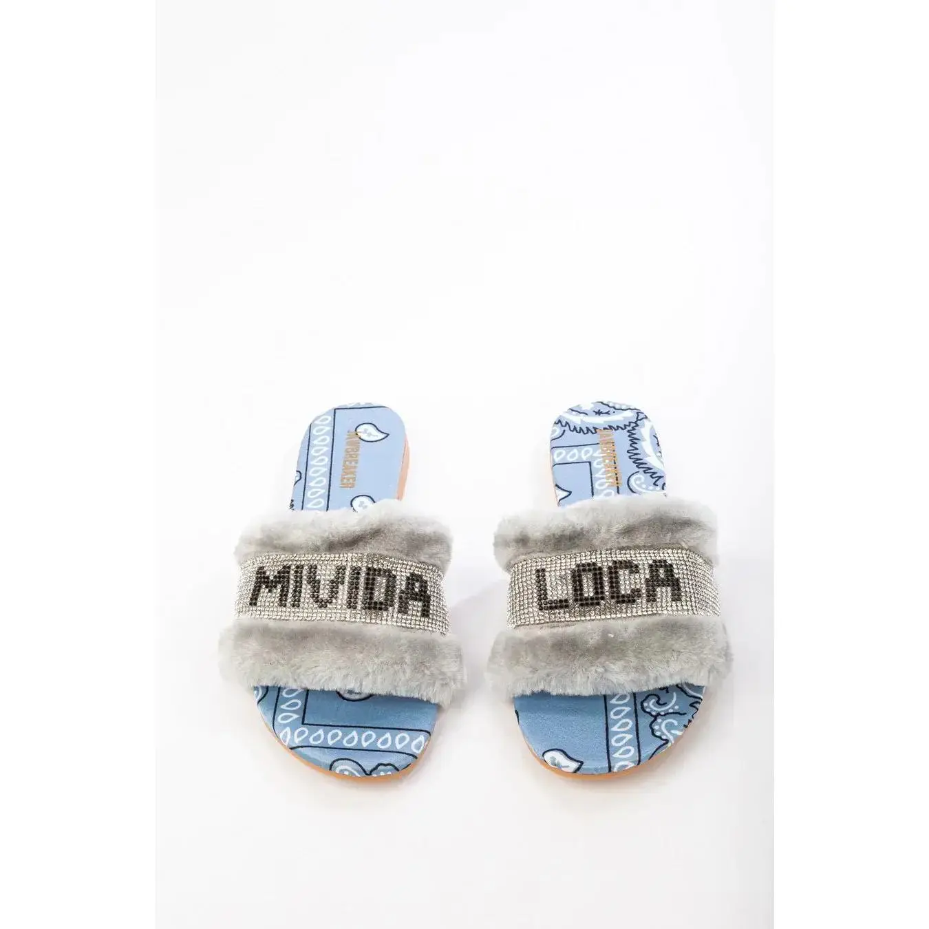 Mi Vida Loca slides -Blue/GREY