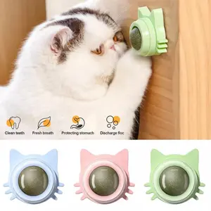 1PCS Catnip Lollipop Cat Treat Wall Design Dental Care Fresh Breath Cat Snacks Energy Ball Stomach Protection Pet Supplies