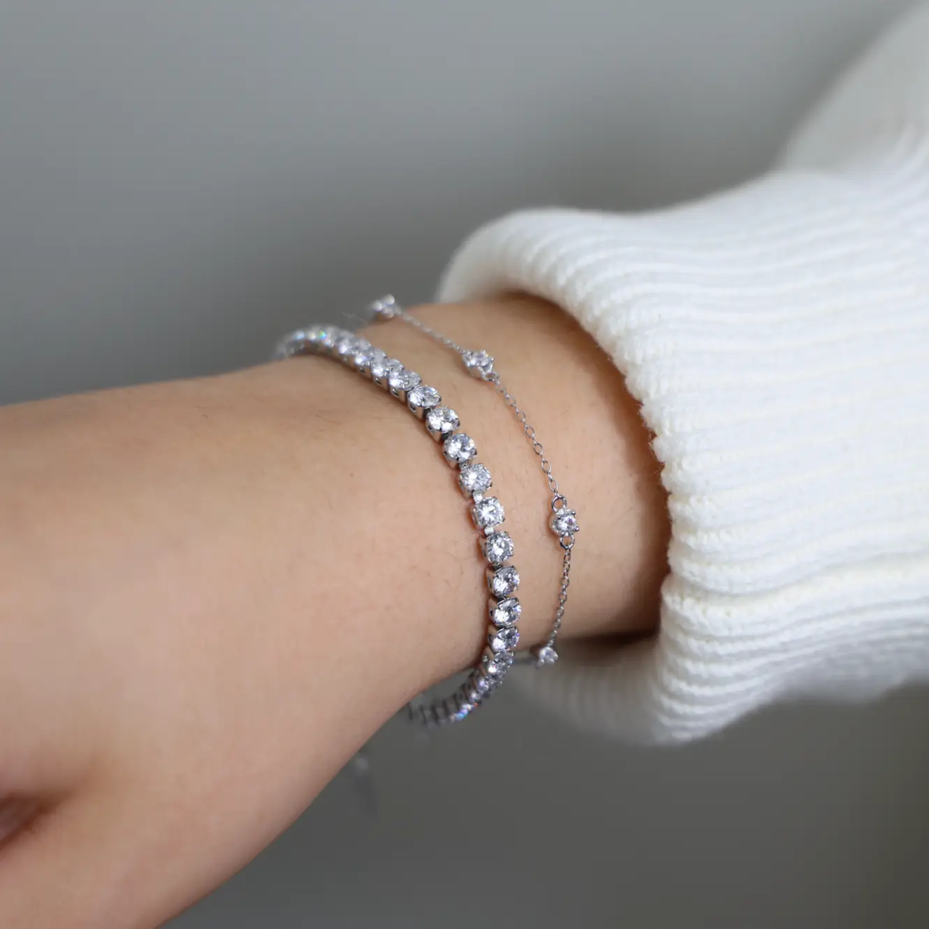 Icy Silver Tennis Bracelet