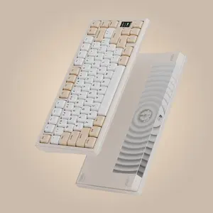 CHILKEY F75 LP Wireless Effortless Typing Keyboard, Full Aluminum Case 2.4G USB-C Hot Swappable PC Office Keyboard with 1.2 Inch HD OLED Display, Rechargeable Ergonomic Keyboards with Custom Linear Switches for Office & Gaming, Wireless Keyboard