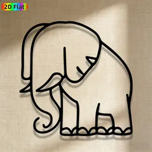 1pc Minimalist Elephant Metal Wall Art, Minimalist Elephant Statue Mural, Iron Craft, Perfect for Living Room, Garden, Zoo Corner Decor, Silhouette Wall Decor, Intricate Craftsmanship, Christmas Decor, Ideal Gift for Nature Lovers
