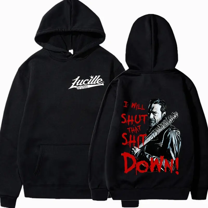 Men And Women Negan This Is Lucille The Walking Dead Printed Hoodie Casual Tops Unisex Harajuku Long Sleeve Sweatshirts New 35M