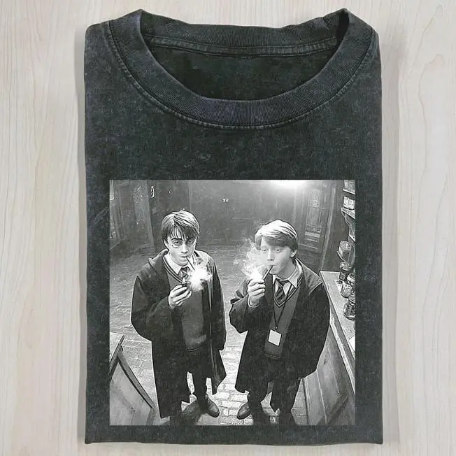 Harry and Ron Smoking Shirt - Funny Harry Tee, Unisex T-Shirt, Halloween Shirt, Gift for Men & Women, Comfort Colors - Tops, Womenswear