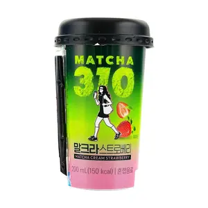 Korean Strawberry Matcha Latte Drink 200ml - Popular Convenience Store Style