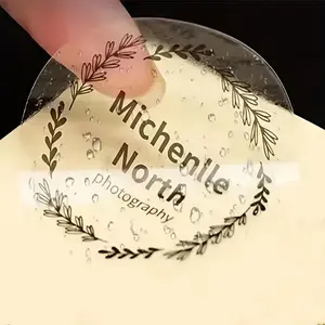 Transparent Thermal Label Paper, 50x50mm, Compatible with Phomemo Printers, Ideal for Gift Wrapping, Name Tags, Thank You Cards, Greeting Cards