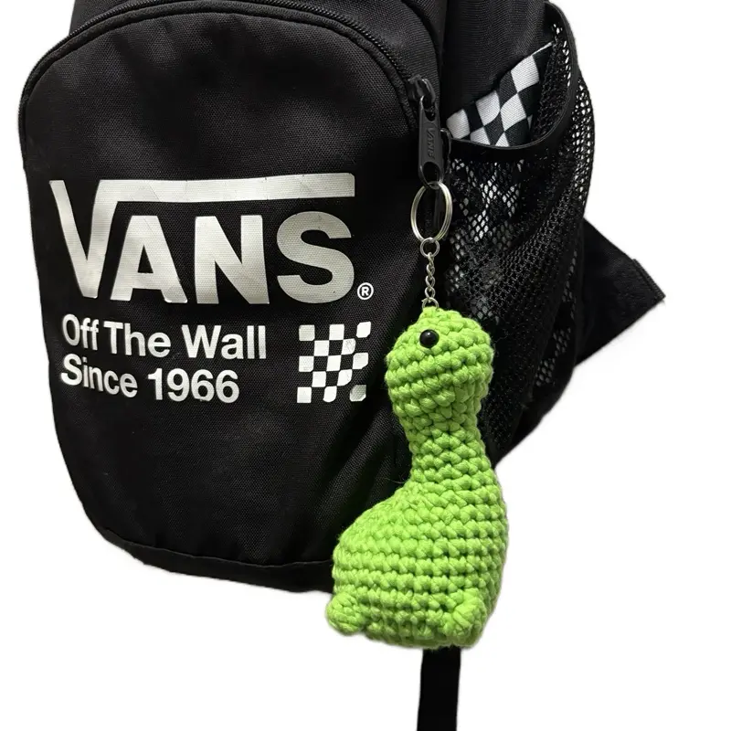Adorable Handmade Crochet Dinosaur Keychain – The Perfect Tiny Companion