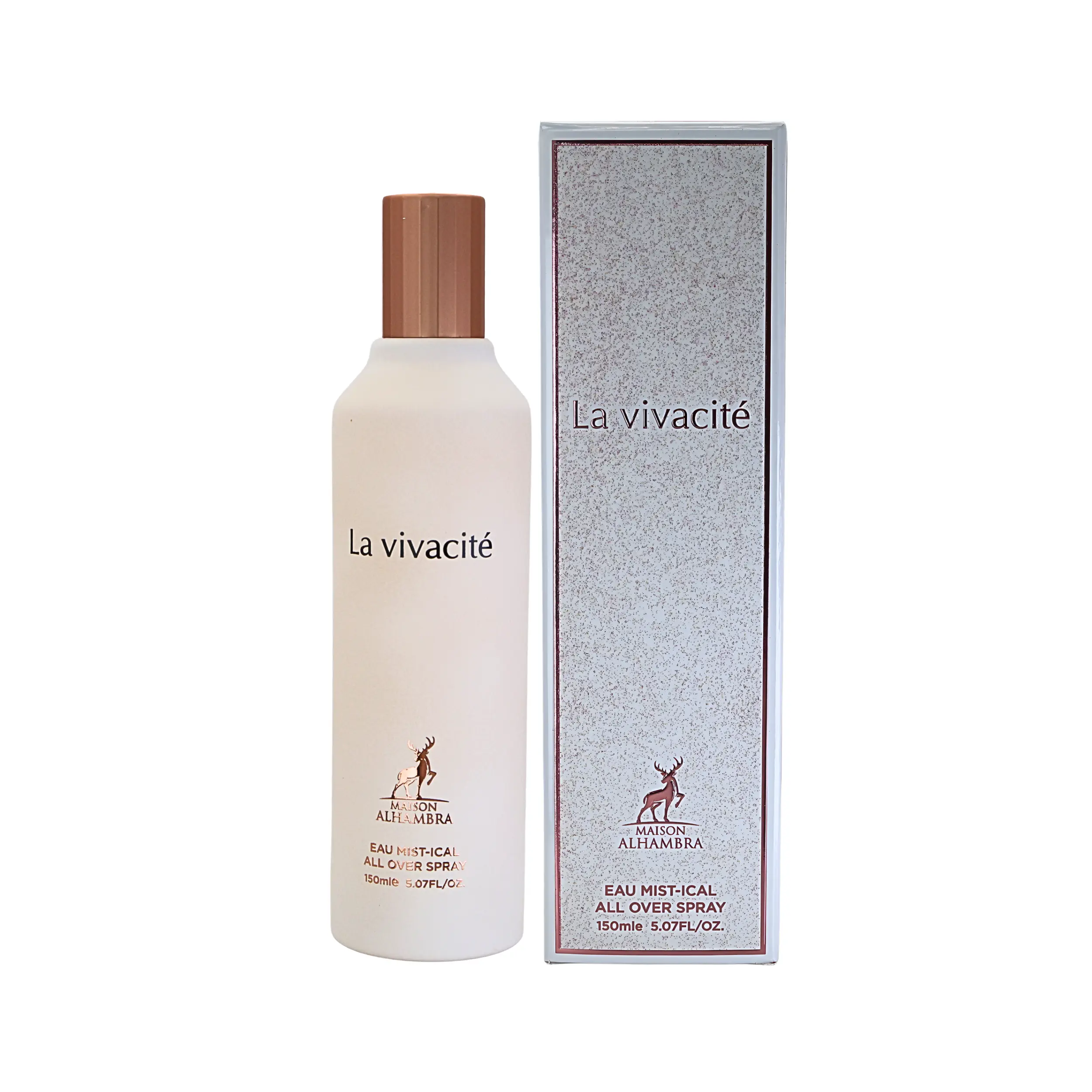 Maison Alhambra La Vivacité All Over Spray, Long-lasting Aromatic Floral Fragrance with Jasmine, Praline & Vanilla Notes, Daily Wear Body Perfume, 150ml, Captivating Fragrance
