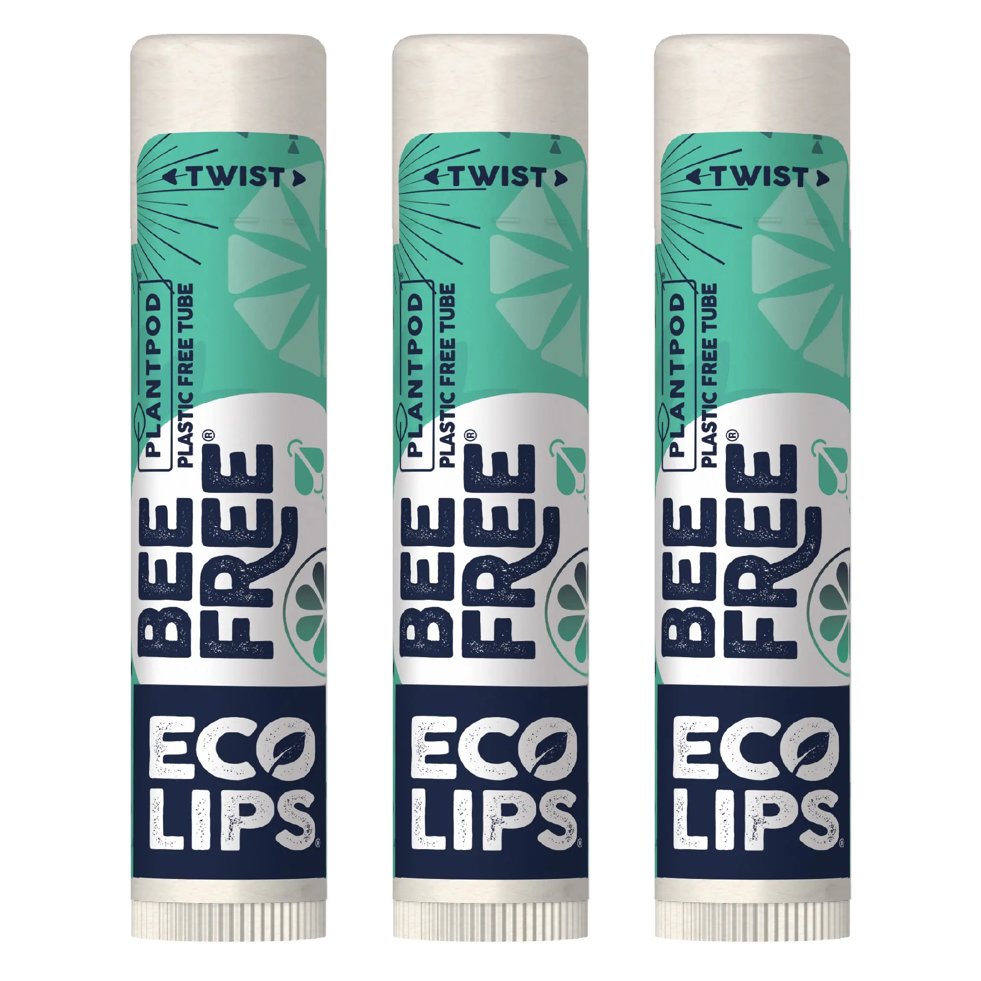 Vegan Bee Free® Plant Pod® Sweet Mint Organic Lip Balm, 0.15 oz. Coconut Peppermint