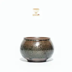 Master Huang Changfa Ancient Colorful Kiln Change Jianzhan teacup Drum shape Teacup