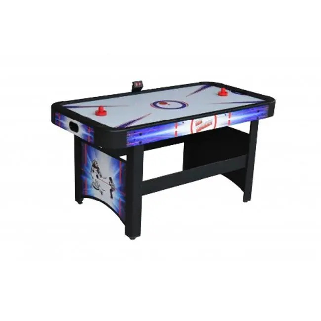 Blue Wave Products Patriot 5 ft. Air Hockey Table - CARB Certified Extra Thick MDF, Dual Goal Boxes, Electronic Scoring System, Automatic Puck Return, Levelers for Steady Play, 110V, 60L x 26W x 31H in, Rec Room Family Fun