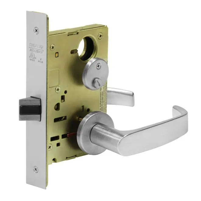 Sargent TR8265LNL26D Mortise Privacy Latch Trim Only with L Lever & LN Rose, Satin Chrome