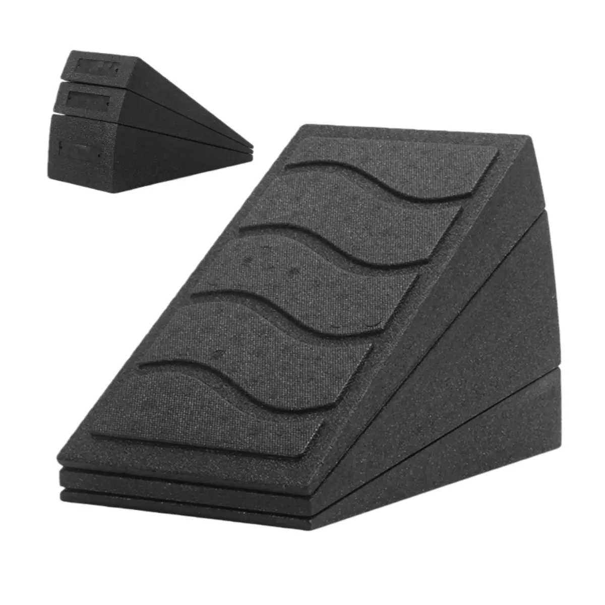 Adjustable Calf & Ankle Stretching Board with Yoga Wedge - 3-in-1 Squat Slant Board, Non-Slip Fitness Foot Pads for Yoga/Pilates/Rehab, Portable Incline Exercise Tool for Flexibility Training