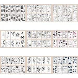Gothic-Style Temporary Tattoo Stickers with Spiders and Skulls for Mysterious Dark Avant-Garde Atmosphere Easy Application Suitable for Gothic Subculture Enthusiasts Alternative Fashionistas and Tattoo Lovers All Skin Types