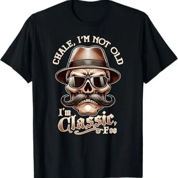 Men's Casual Short-Sleeve Top - Humorous Classic Foo Graphic T-Shirt, Menswear with Cholo Chicano Lowrider Artwork